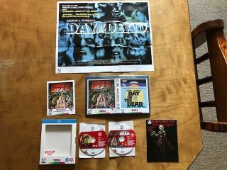 Day Of The Dead Blu Ray Arrow Video Window Box Slipcover 2 Disc Poster Oop Rare