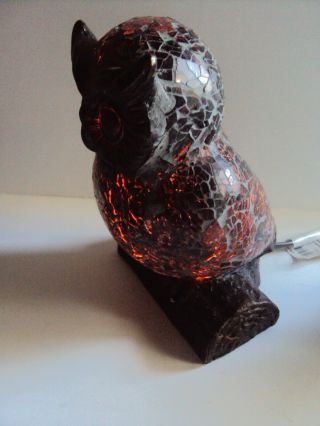 Owl Night Light Lamp Bronze Metal 7 