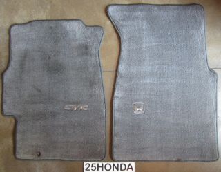 1996 - 2000 Honda Civic Coupe Accessories Floor Mats Grey Oem Rare Ek Em1