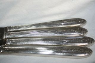 National Double Silver Plate Silverware " Princess Royal " (4) Grille Knives