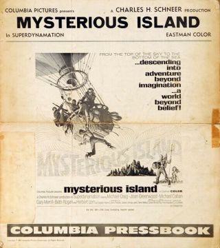 Mysterious Island (1961) Ray Harryhausen Pressbook Jules Verne 99¢ Rare