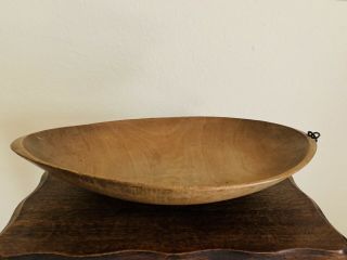 Large Wooden Bowl 22” X 12 1/2”.  Is