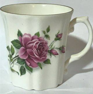 Royal Grafton Fine Bone China Tea Cup Mug Floral Rose Gold Trim Rare