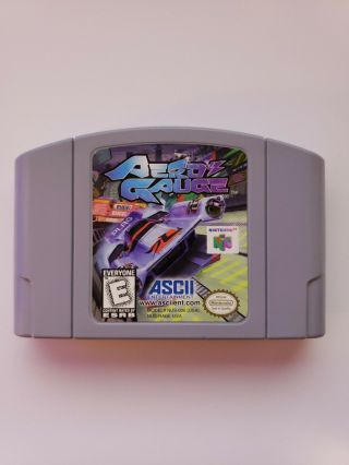 ✅ Good Aero Gauge Nintendo 64 N64 Video Game Rare Retro Kids Racing Fun