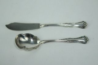 National Queen Elizabeth Silverplate Master Butter Knife And Sugar Spoon