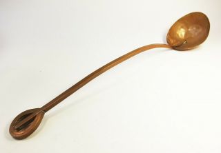 Antique Arts And Crafts Hand Beaten Copper Ladle Spoon