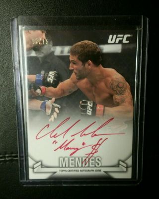 12/15 Chad Mendes Rare Red Ink Auto Card 2013 Topps Ufc Knockout Mma Autograph