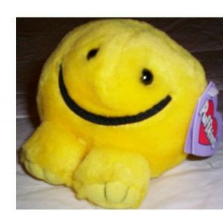 Plush Puffkins Happy The Smiley Face 5 " H,  Beanie Style W/tags Rare