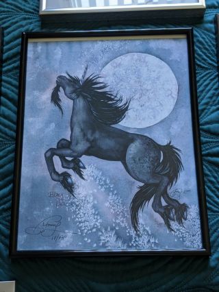 Amy Brown Art Black Unicorn,  Rare,  2000 11/ap (artist 