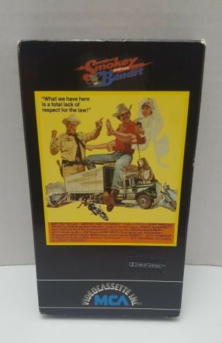 Smokey And The Bandit Beta (not Vhs) Mca Videocassette Rainbow Rare