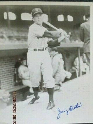 Rare Vintage 8x10 Photo Signed By " Jimmy Outlaw " Detroit Tigers Psa/dna Loa