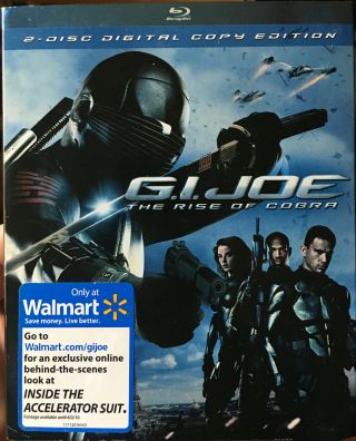 G.  I.  Joe: The Rise Of Cobra Blu - Ray / Dvd 2009 2 - Disc Combo W Rare Slipcover