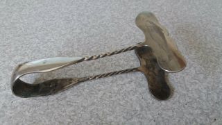 Antique James Dixon Sons Silver Plated Sardine Tongs - 3 3/4 Inch