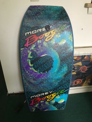 Vintage 1993 Morey Boogie Board Foam Core Body Board Surfing Rare Colors Leash