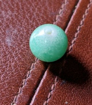 Japanese Meiji Period Fine Jadeite Ojime Bead For Inro Netsuke