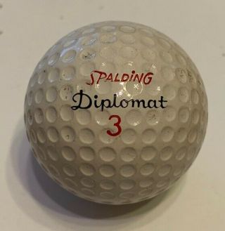 (1) Spalding Diplomat Vintage Logo Golf Ball Rare Steel Center