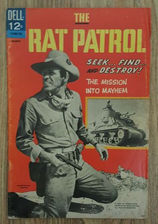 The Rat Patrol 1 (dell,  March 1967) Vg - 3.  5 / Rare First Issue