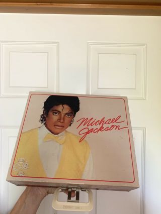 RARE Michael Jackson record player with Rolling Stone tote bag 2
