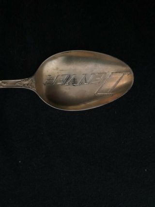 Antique sterling silver Enameled spoon Baker Manchester BMS43 pattern Denver CO 3