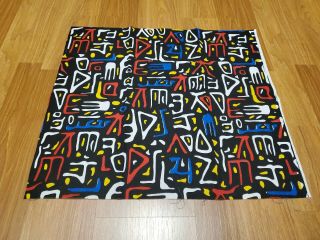 Awesome Rare Vintage Mid Century Retro 70s 80s Multi - Color Haring Like Fabric