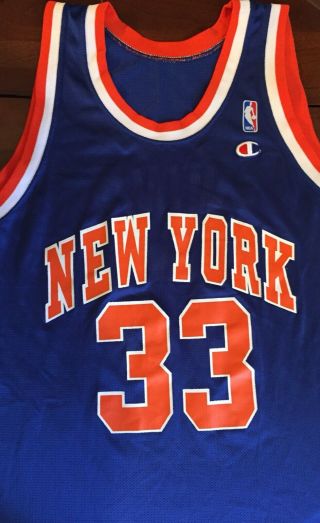 Rare Vintage Champion Patrick Ewing York Knicks Jersey Men 