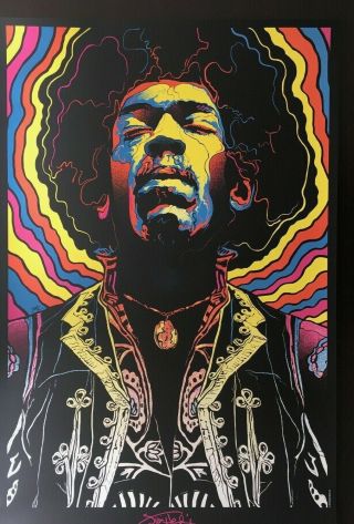 " Jimi Hendrix " Rare Gabz Official Limited Edition Jimi Hendrix Screen Print $75