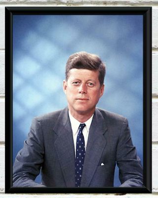 Vintage Photo President John F Kennedy Vintage Color Photo Print 8x10