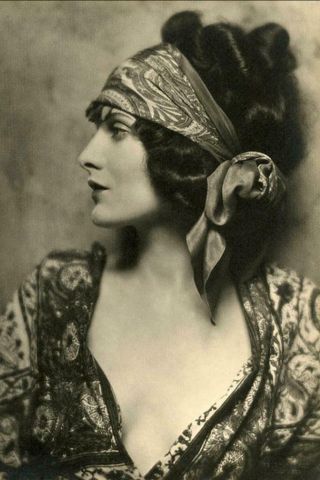 Stunning.  Art Deco,  Flapper Era Woman Headscarf.  Photo Print 8x12