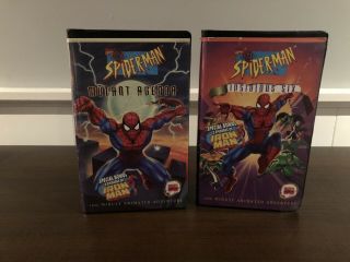 Spiderman Insidious Six & Mutant Agenda Vhs (1997) Very Rare Demos Marvel Films