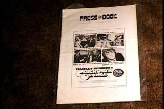Clockwork Orange X Rated Pressbook Complete Classic Cult Rare Malcolm Macdowell