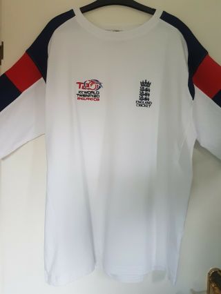 Vintage Rare Mens Icc World Twenty20 England 09 Cricket T Shirt Top,  Xxl 2xl