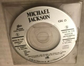 Michael Jackson Rare Cd3 Mini Disc - Man In The Mirror/ 1988 Usa