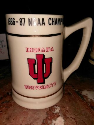 Rare Vintage Indiana University Iu Ceramic Stein Mug 