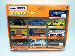 " Matchbox " 1998 10 Pack Gift Set With Rare Venture Star Ford Scissors Truck Mib