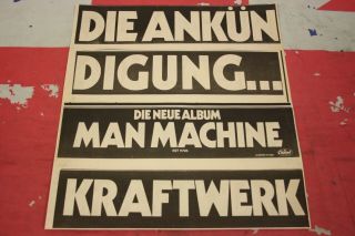Kraftwerk The Man Machine 1978 Montage Advert/poster Top Imagery Rare