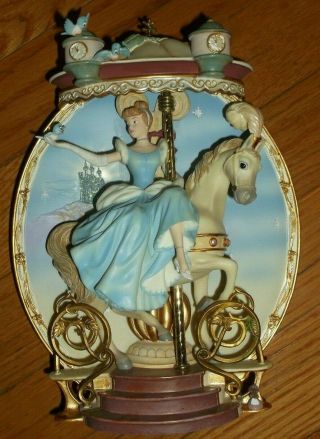 Rare Bradford Exchange Disney Princess Carousels Horse Cinderella 3d Plate