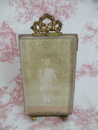 Divine Antique French Picture / Photo Frame With Bevelled Glass