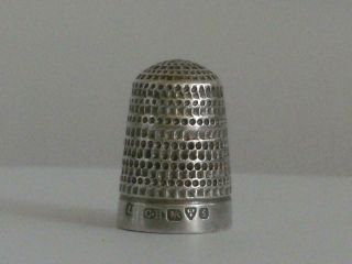 Solid Silver Thimble Chester 1907 Charles Horner