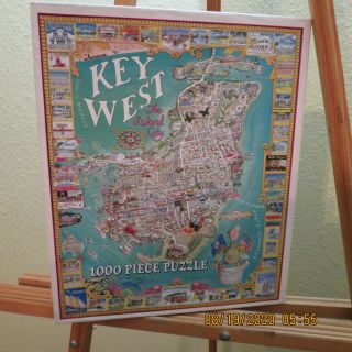 " Key West " Rare - 1000 Piece White Mountain Jigsaw Puzzle - Complete