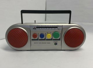 Mario 64 Am/fm Portable Radio Vintage Nintendo 64 Rare 1998