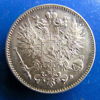 50 Pennia 1916 Silver Unc Finland/russia Finnish Antique Coin Combi Ship
