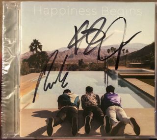 Jonas Brothers Signed Autograph Happiness Begins Cd Booklet Nick Joe Kevin Rare