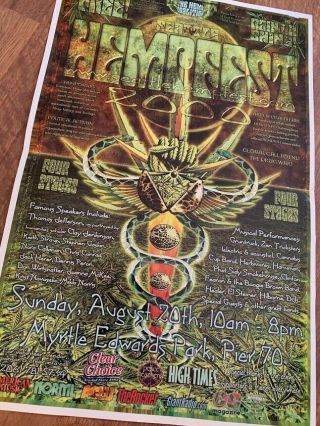 Hempfest 2000 Seattle Concert Poster 420 Cannabis Vintage Rare Only 1