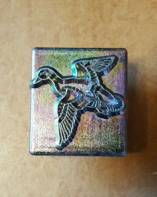 2d - 3d Vtg Rare Midas Leather Stamp,  Flying Duck,  8300