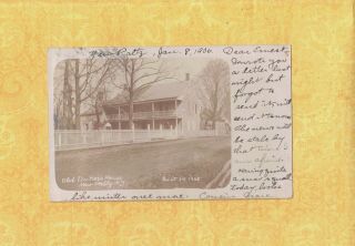 Ny Paltz 1906 Antique Rppc Real Photo Postcard Dubois House To Springfield