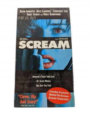 Scream Courtney Cox Blue Cover Variant Rare Vhs