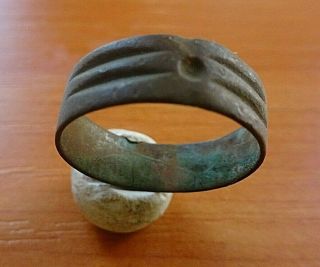 Ancient Celtic Bronze Wedding Ring Circa 100 Ad - 300 Ad Very Rare