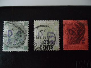 3 X Hong Kong Qv Stamps All With 
