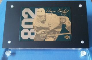 Rare 1994 Upper Deck Wayne Gretzky 24kt Gold 802 Goals All Metal Card 1678/3500