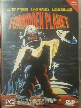 Forbidden Planet Rare Dvd Walter Pidgeon Anne Francis Leslie Nielsen Sci - Fi Film